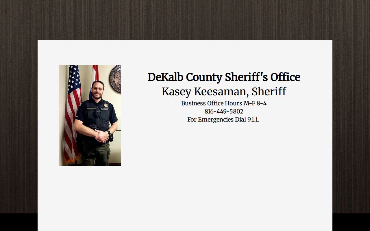 DeKalb County Sheriff release records contact page